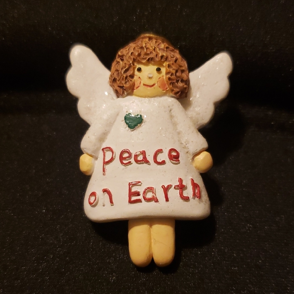 Peace on Earth Angel Brooch